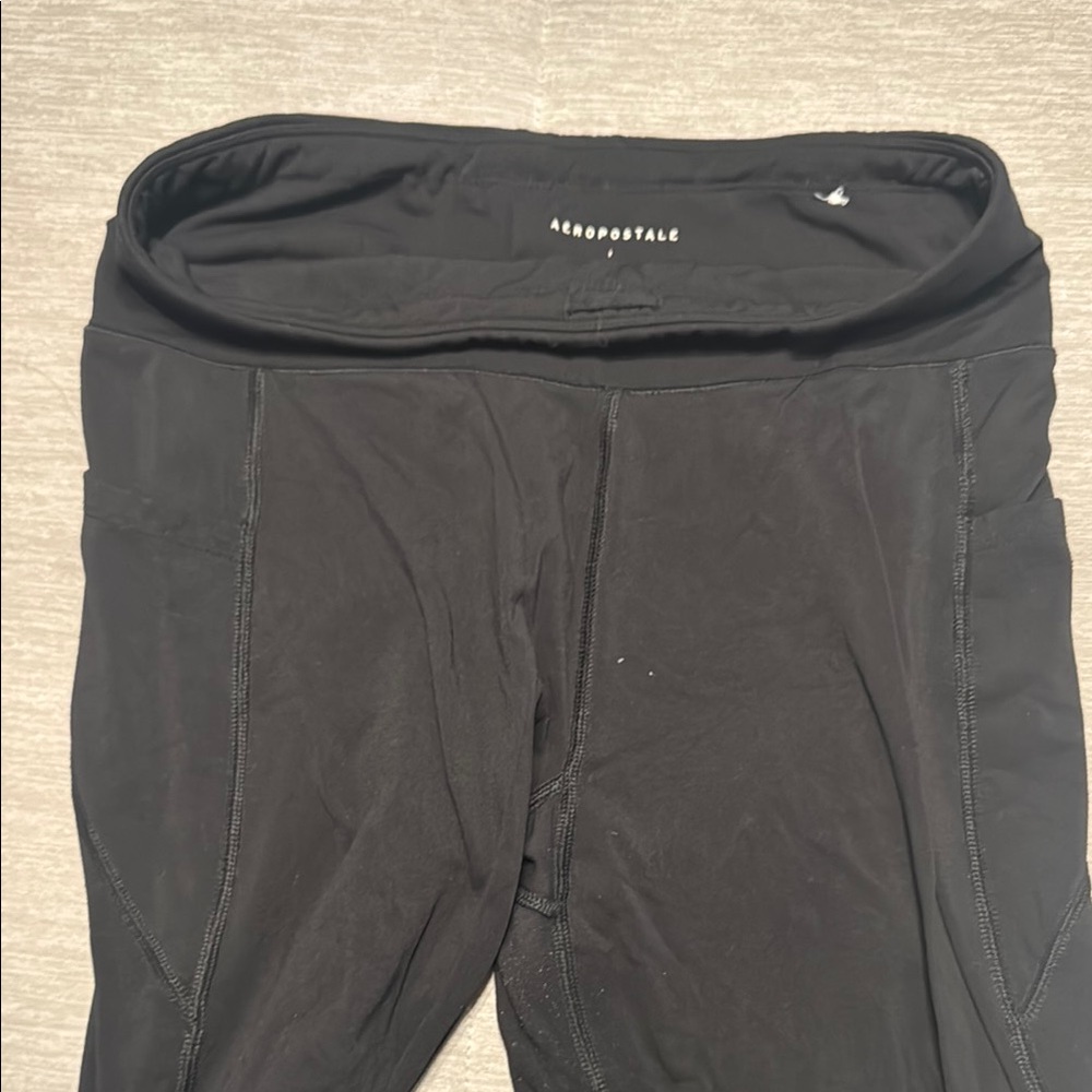 Aeropostale Jet Black Active Leggings